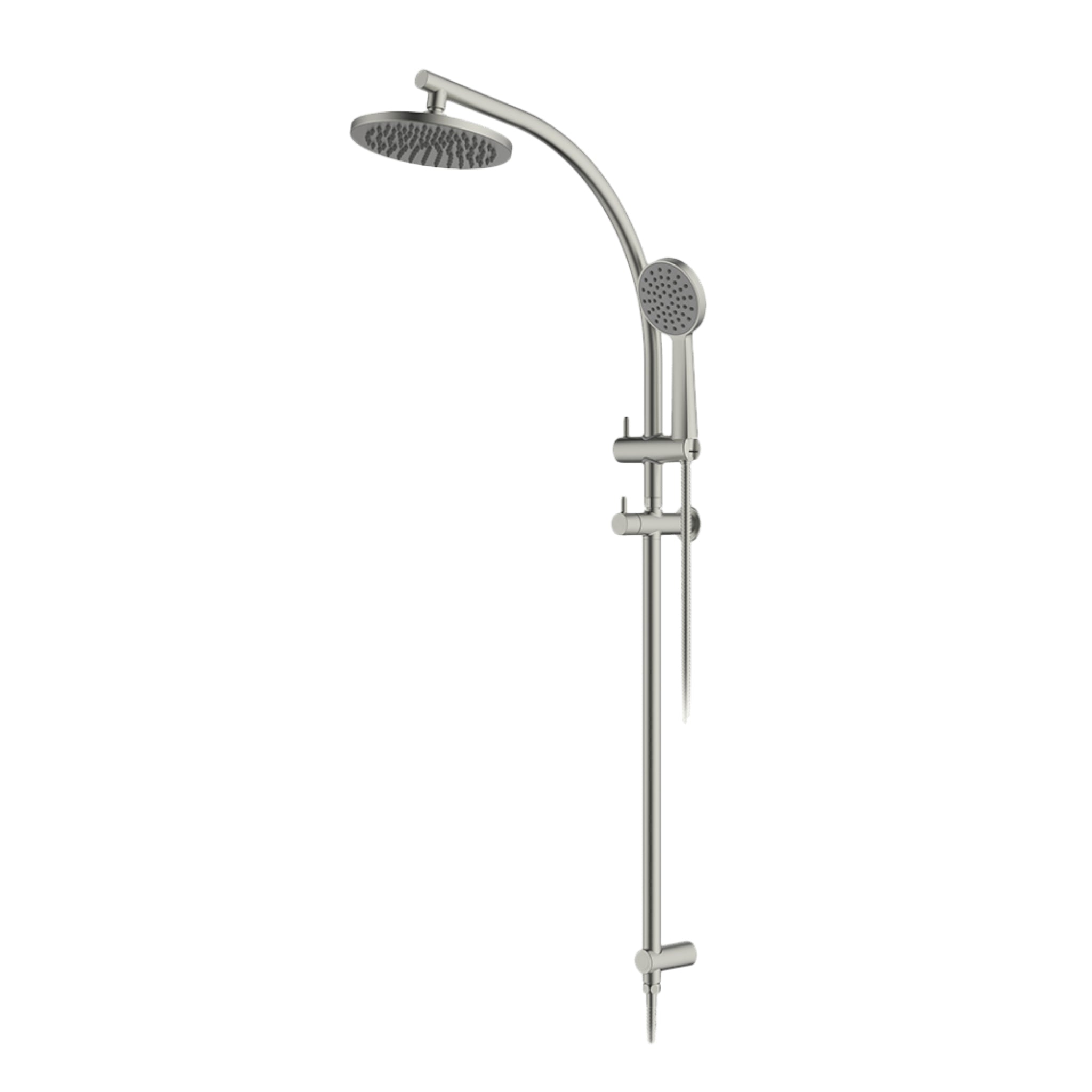 GARETH ASHTON CURVE SHOWER SYSTEM 1180MM BRUSHED NICKEL