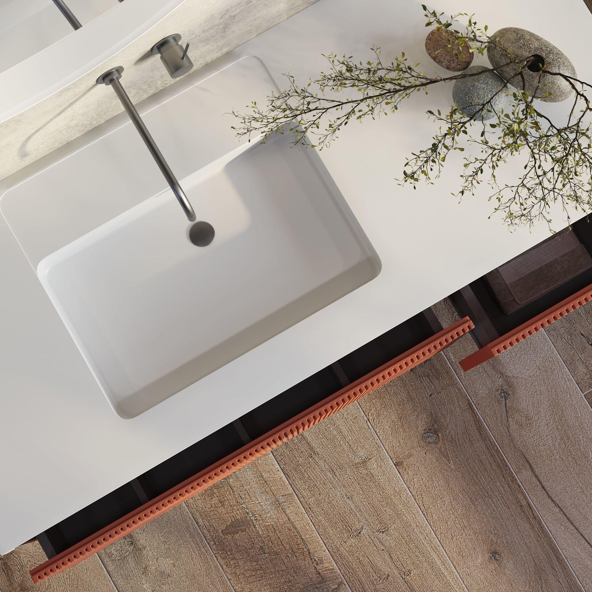 BELBAGNO RIMINI POTTER'S CLAY 1200MM SINGLE BOWL WALL HUNG VANITY AND BASIN