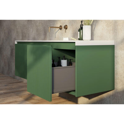 BELBAGNO RIMINI RAIN FOREST 1400MM SINGLE BOWL WALL HUNG VANITY AND BASIN