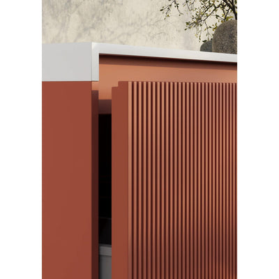 BELBAGNO RIMINI POTTER'S CLAY 800MM SINGLE BOWL WALL HUNG VANITY AND BASIN