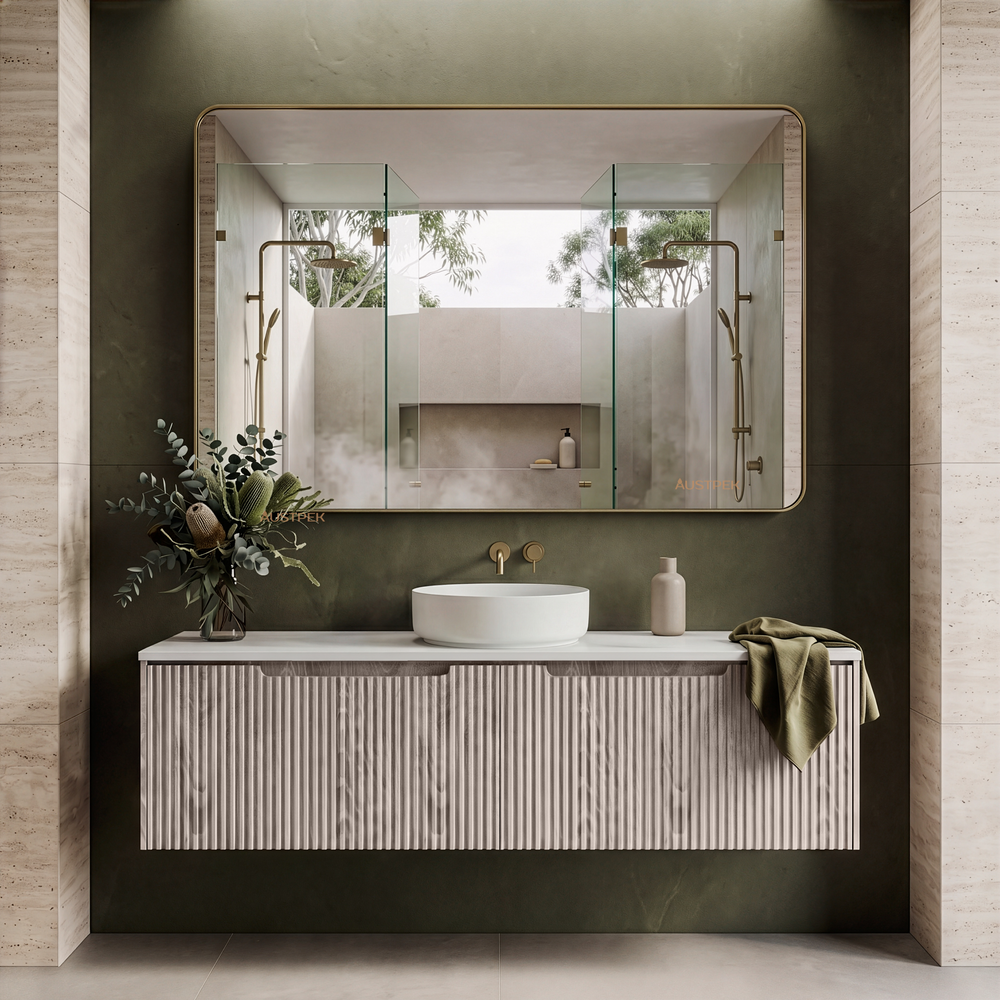 RIVA VIENNA WHITE OAK 1500MM SINGLE BOWL WALL HUNG VANITY