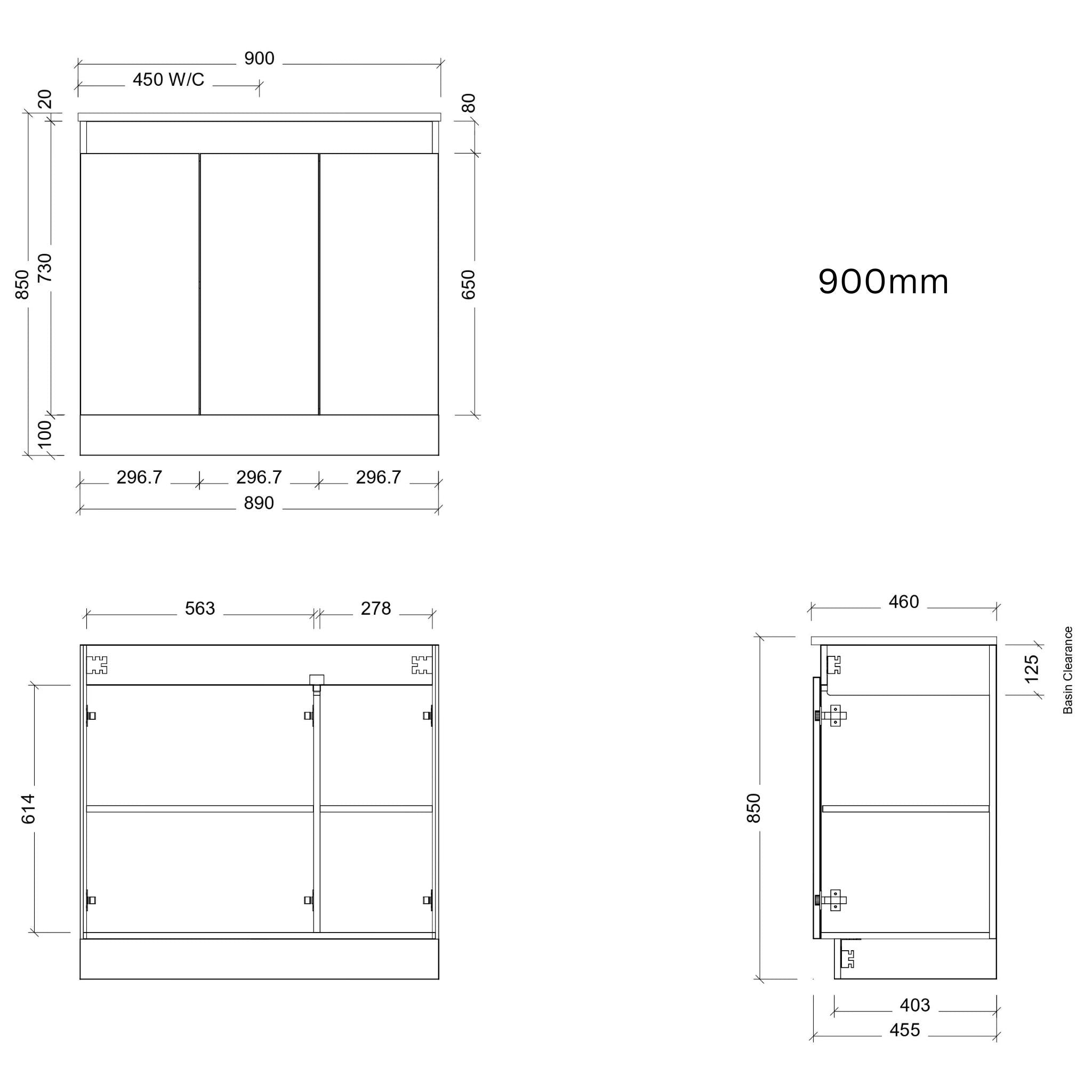 TIMBERLINE ROCKFORD CUSTOM FLOOR STANDING VANITY (ALL SIZING)