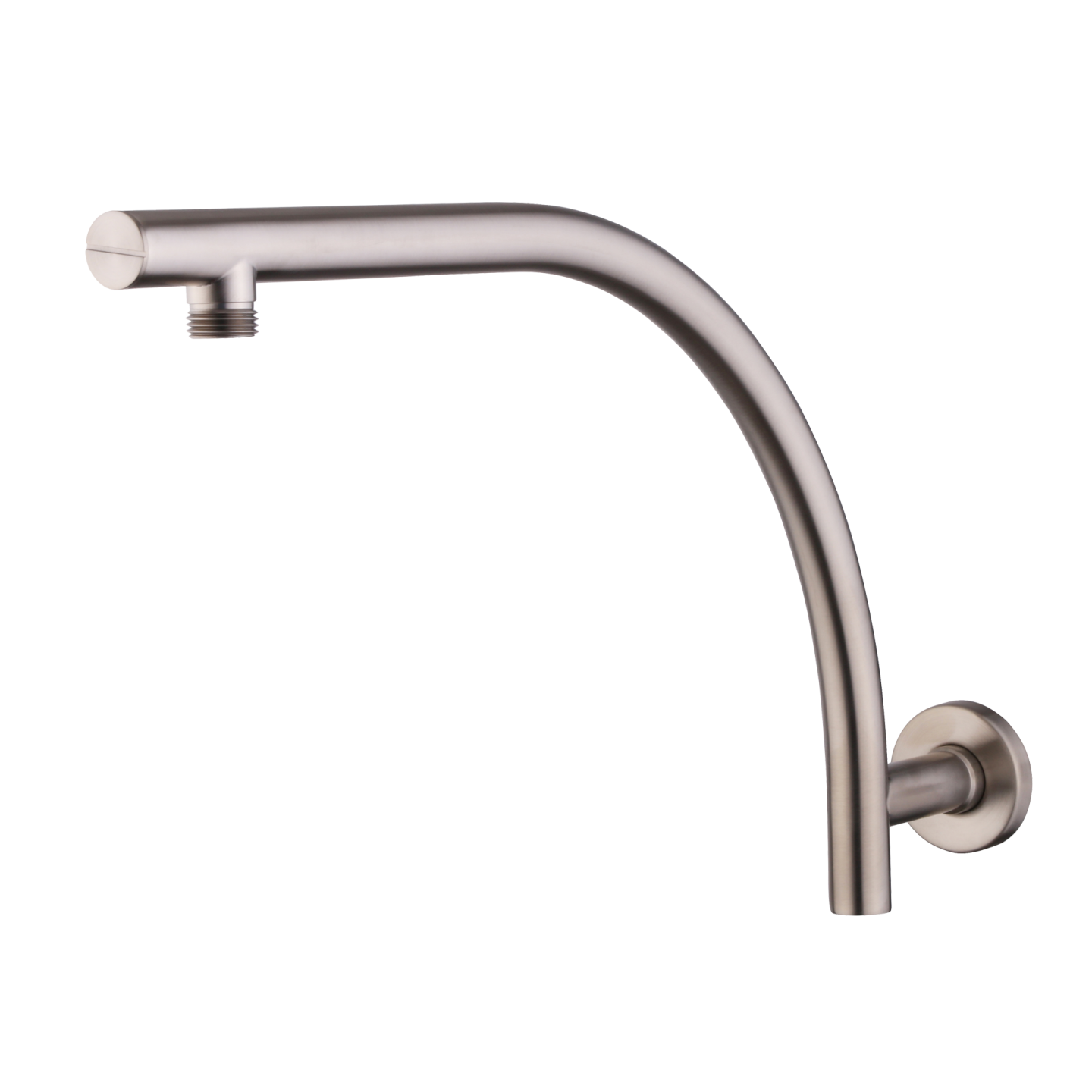 OLIVERI ROME RAISED WALL MOUNTED SHOWER ARM 400MM BRUSHED NICKEL