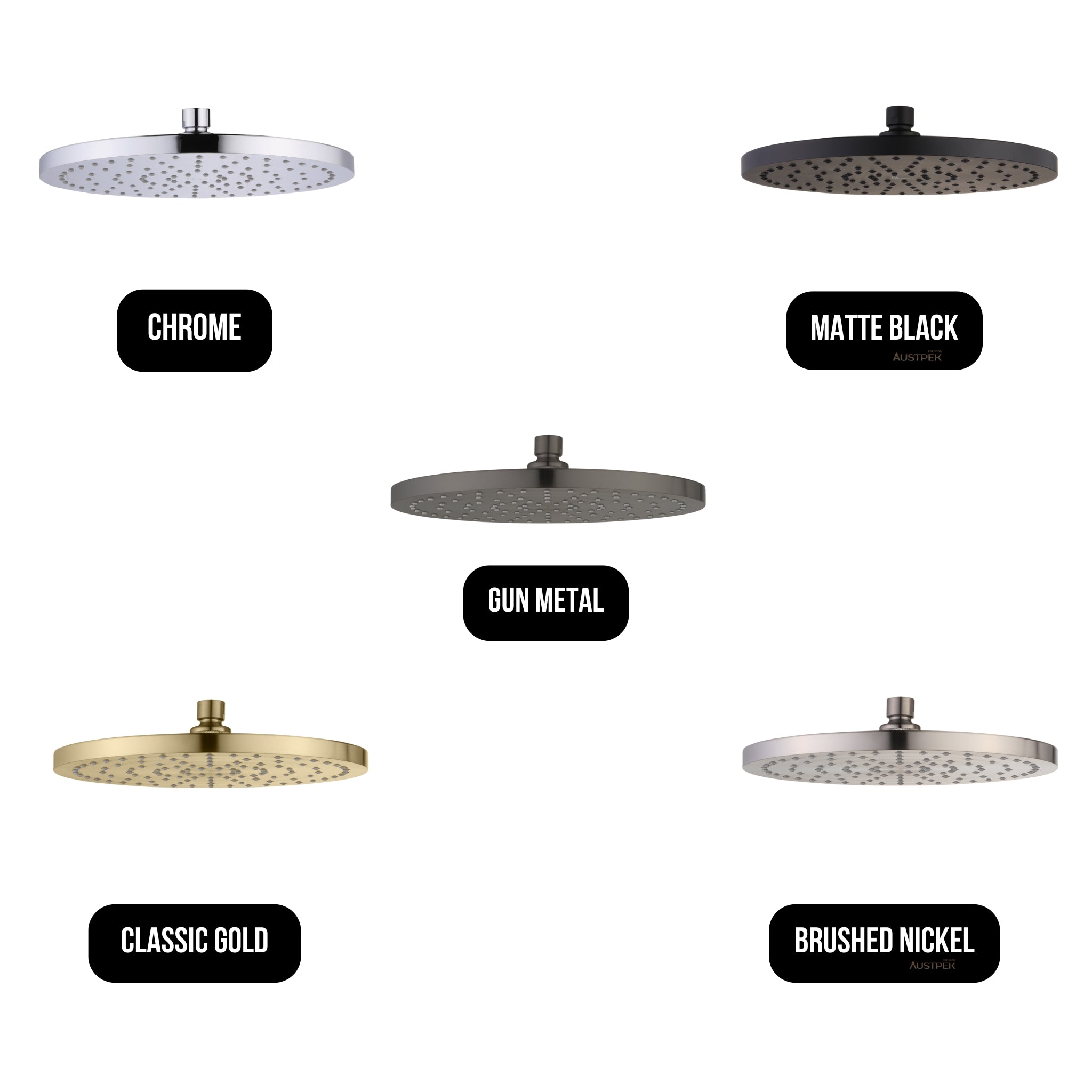 OLIVERI ROME SHOWER ROSE 254MM CHROME