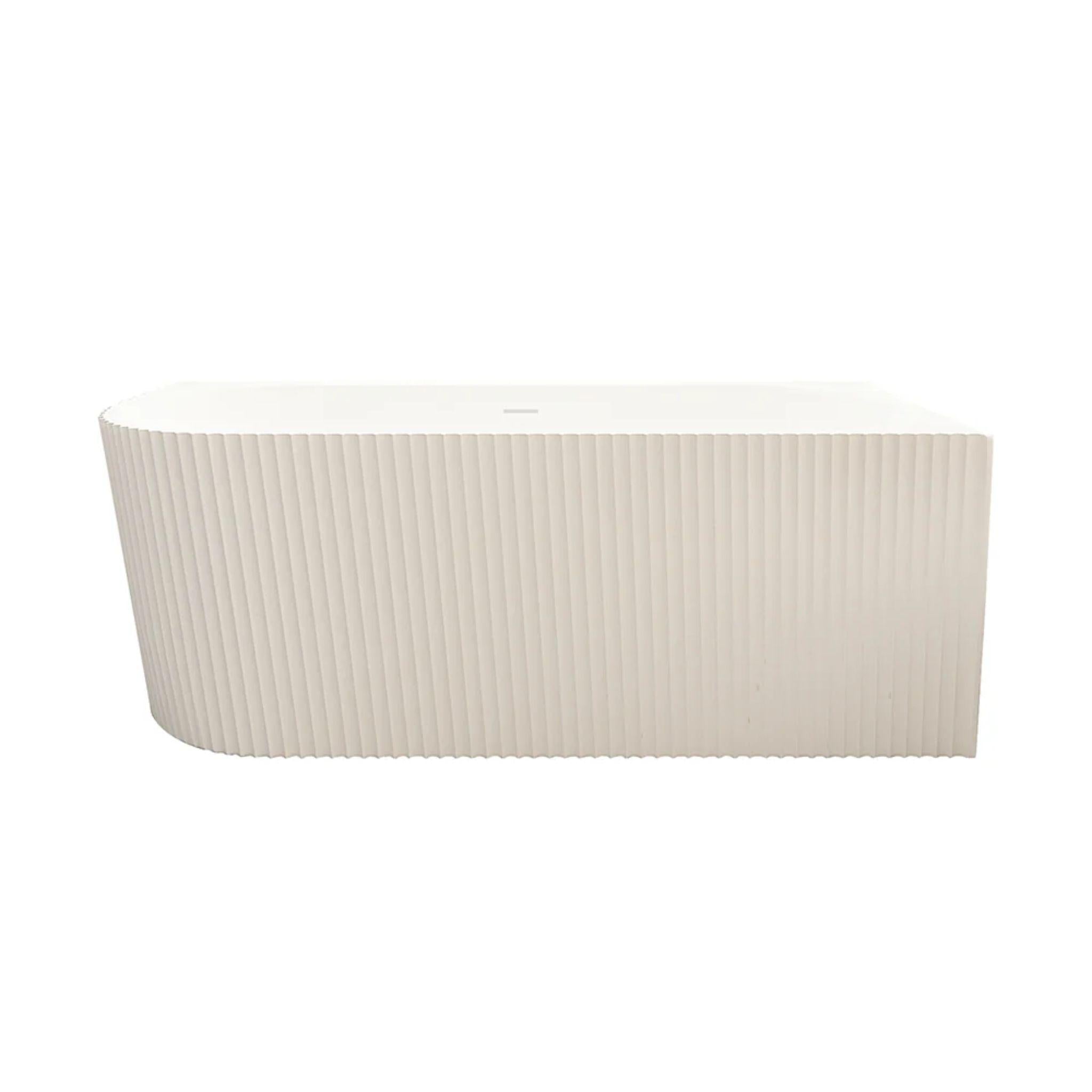 MERCIO ROSE V-GROOVE RIGHT CORNER BATHTUB MATTE WHITE (AVAILABLE IN 1500MM AND 1700MM)