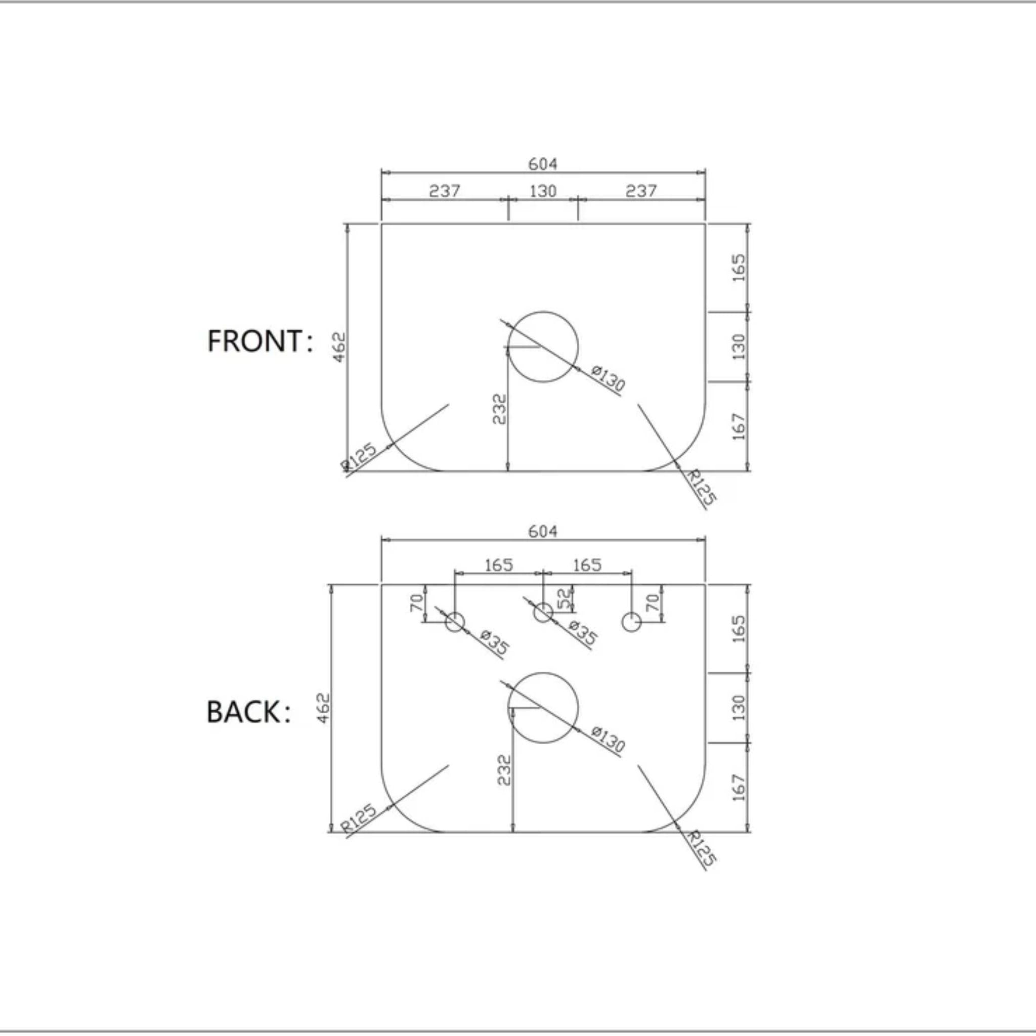 MERCIO ROME MATTE WHITE FLUTED 600MM SINGLE BOWL WALL HUNG VANITY