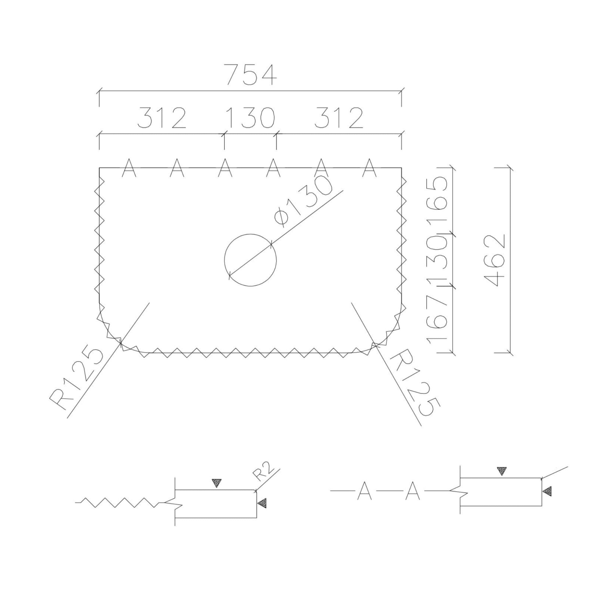 MERCIO ROME MATTE BLACK FLUTED 750MM SINGLE BOWL WALL HUNG VANITY
