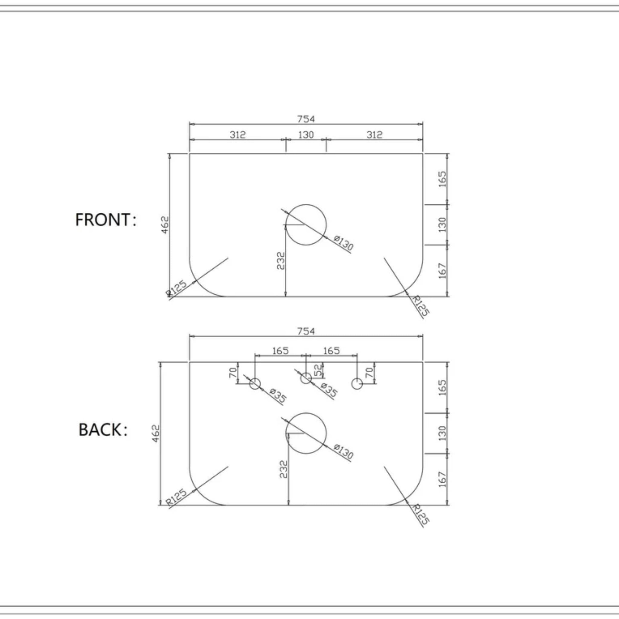 MERCIO ROME MATTE WHITE FLUTED 750MM SINGLE BOWL WALL HUNG VANITY