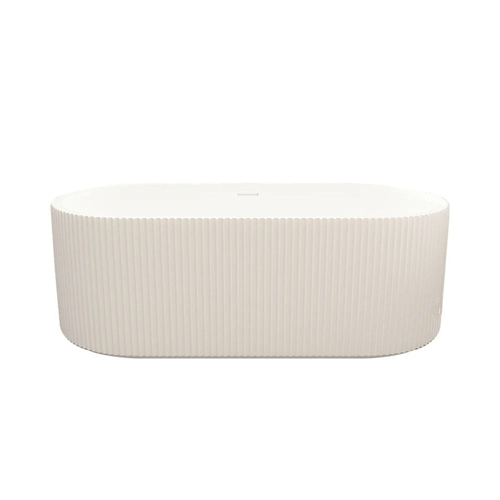 MERCIO ROSE FLUTED V-GROOVE FREESTANDING BATHTUB MATTE WHITE (AVAILABLE IN 1500MM AND 1700MM)