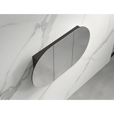 INFINITY ROSY SEMI MATTE BLACK SHAVING CABINET 1500X900MM