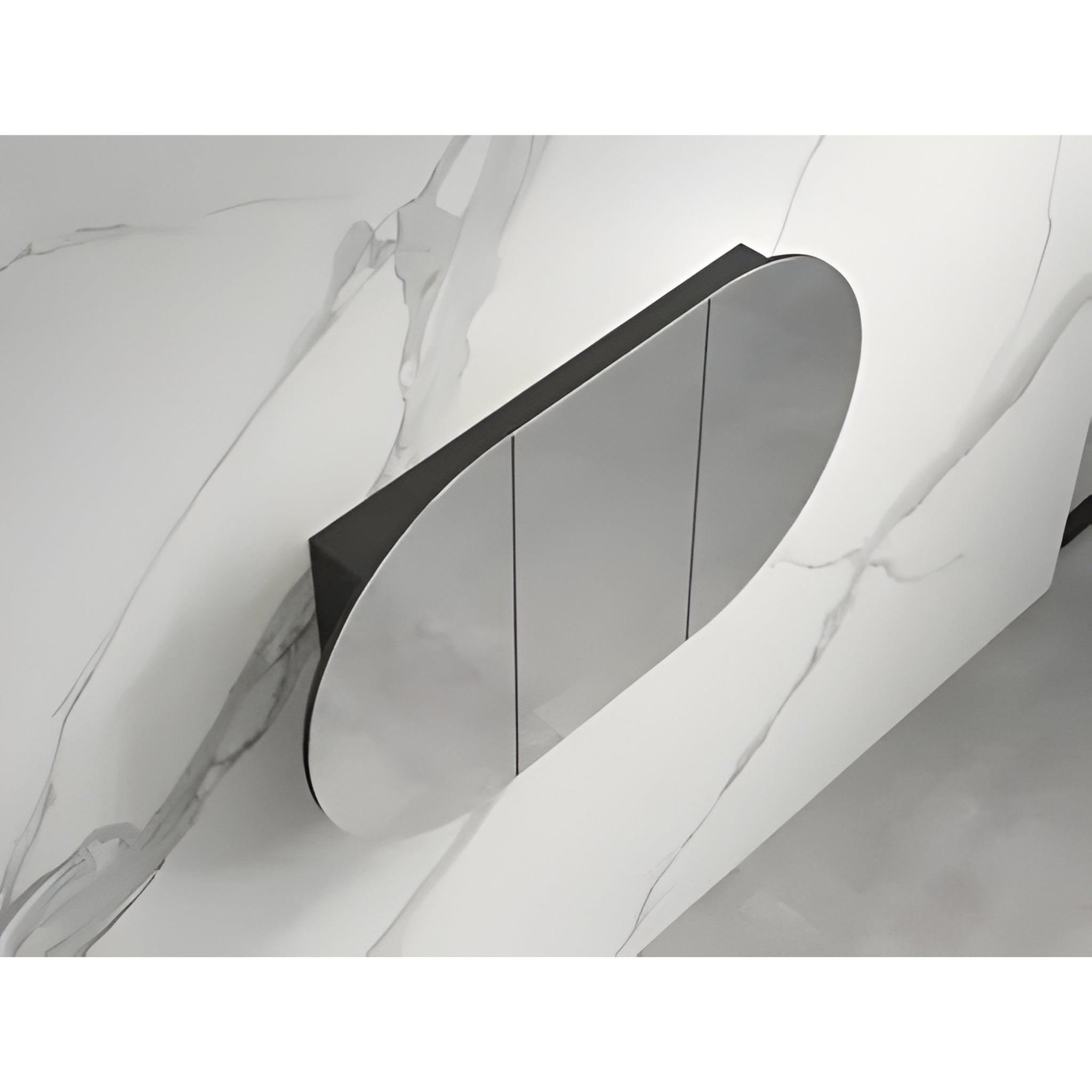 INFINITY ROSY SEMI MATTE BLACK SHAVING CABINET 1500X900MM
