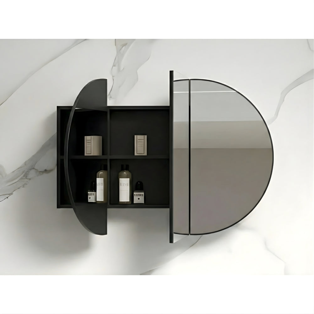 INFINITY ROSY SEMI MATTE BLACK SHAVING CABINET 1500X900MM