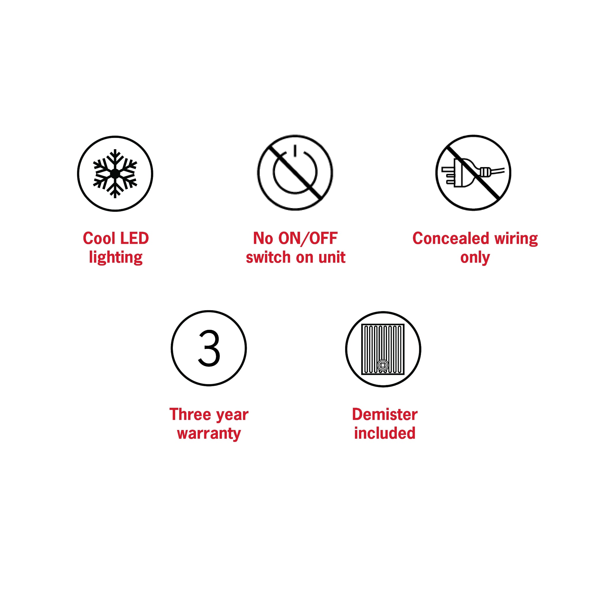 THERMOGROUP ABLAZE PREMIUM RS RANGE BACK-LIT MIRROR 900MM