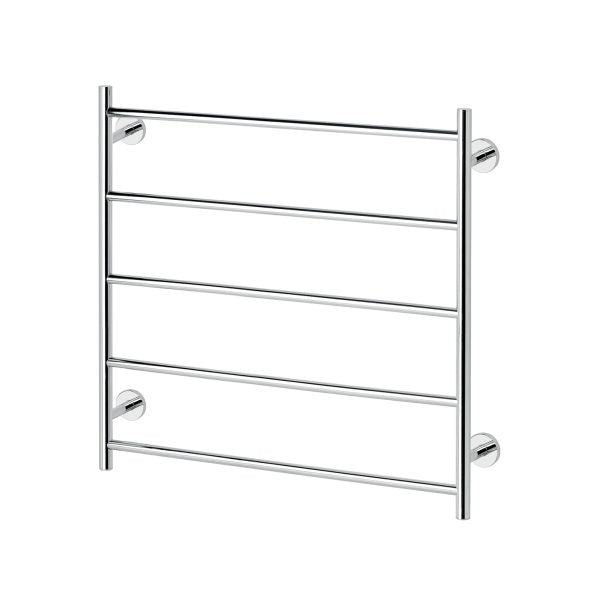 PHOENIX RADII 5-BARS ROUND HEATED TOWEL LADDER CHROME 750MM