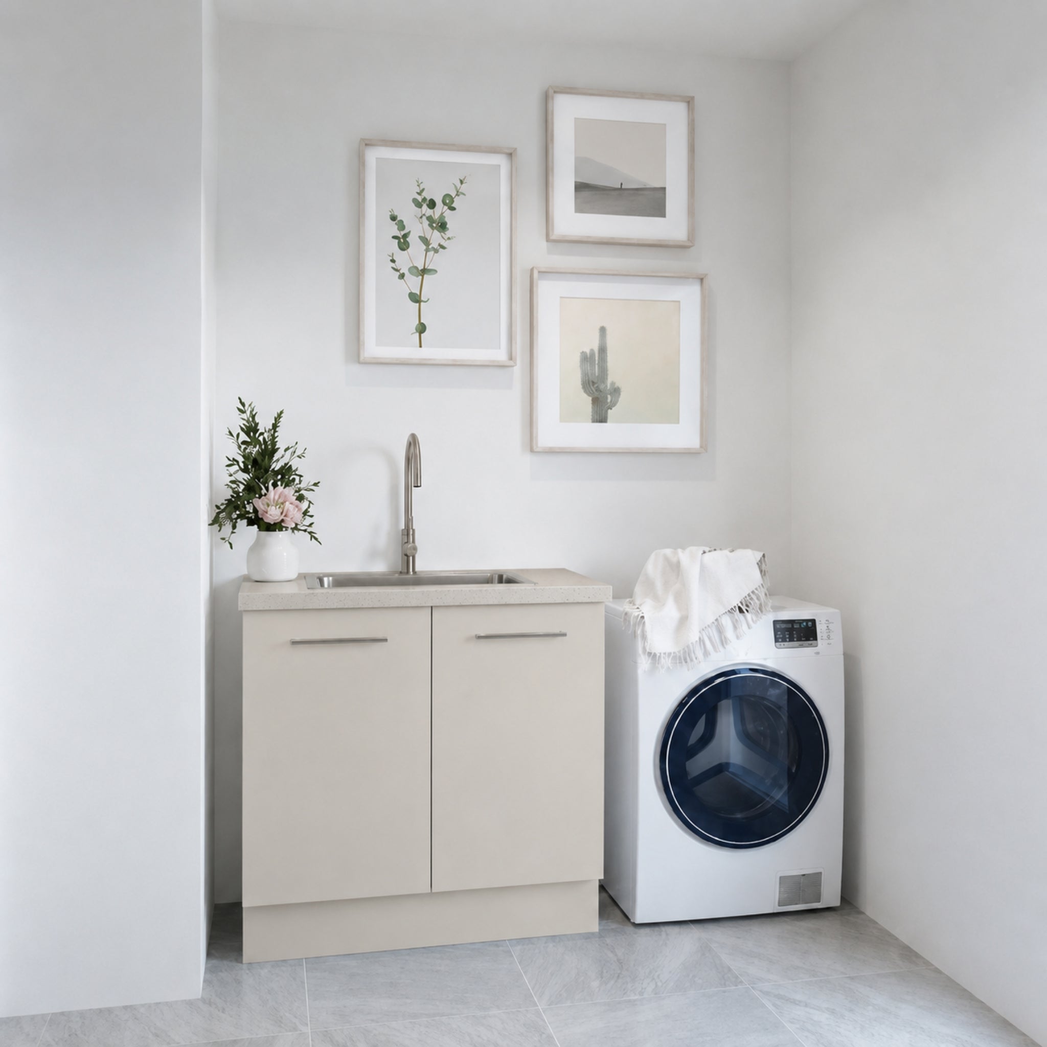 TIMBERLINE LAMINEX RAW ZINC NATURAL SINGLE BOWL LAUNDRY LAMINATE BENCHTOP