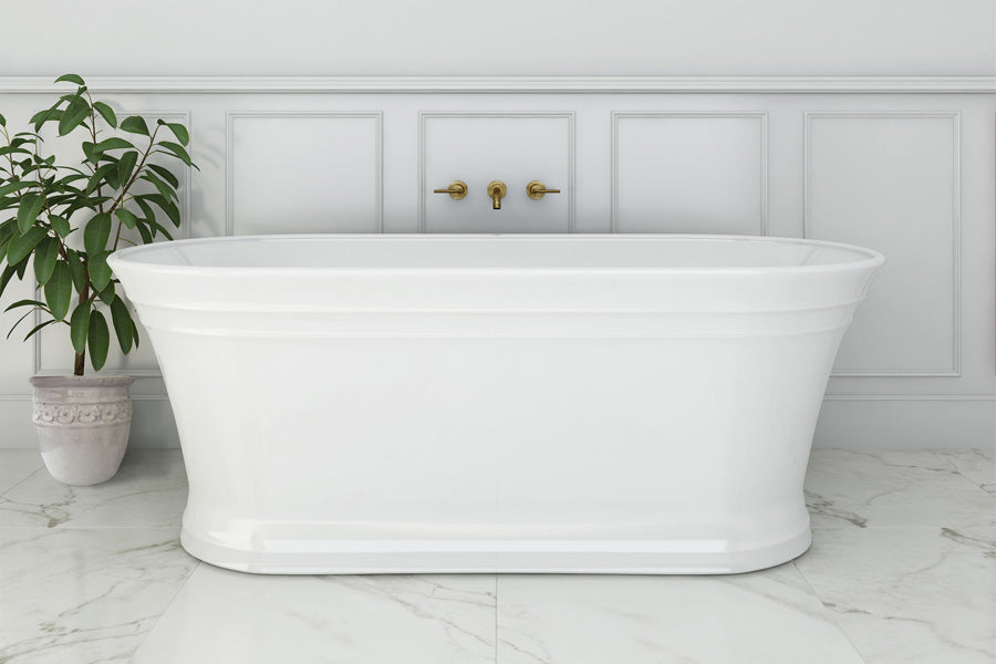 DECINA REGENT FREESTANDING BATHTUB GLOSS WHITE 1700MM