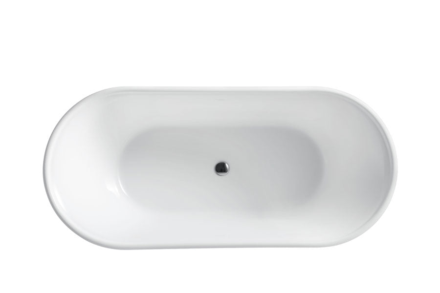 DECINA REGENT FREESTANDING BATHTUB GLOSS WHITE 1700MM