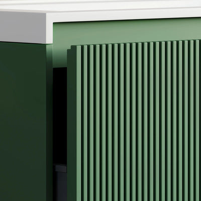 BELBAGNO RIMINI RAIN FOREST 1500MM DOUBLE BOWL WALL HUNG VANITY AND BASIN