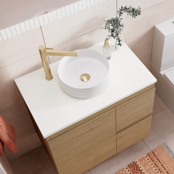 FIENZA ROMAN SAND SILICA FREE RECTANGULAR STONE BENCHTOP (AVAILABLE IN 600MM, 750MM, 900MM, 1200MM, 1500MM AND 1800MM)