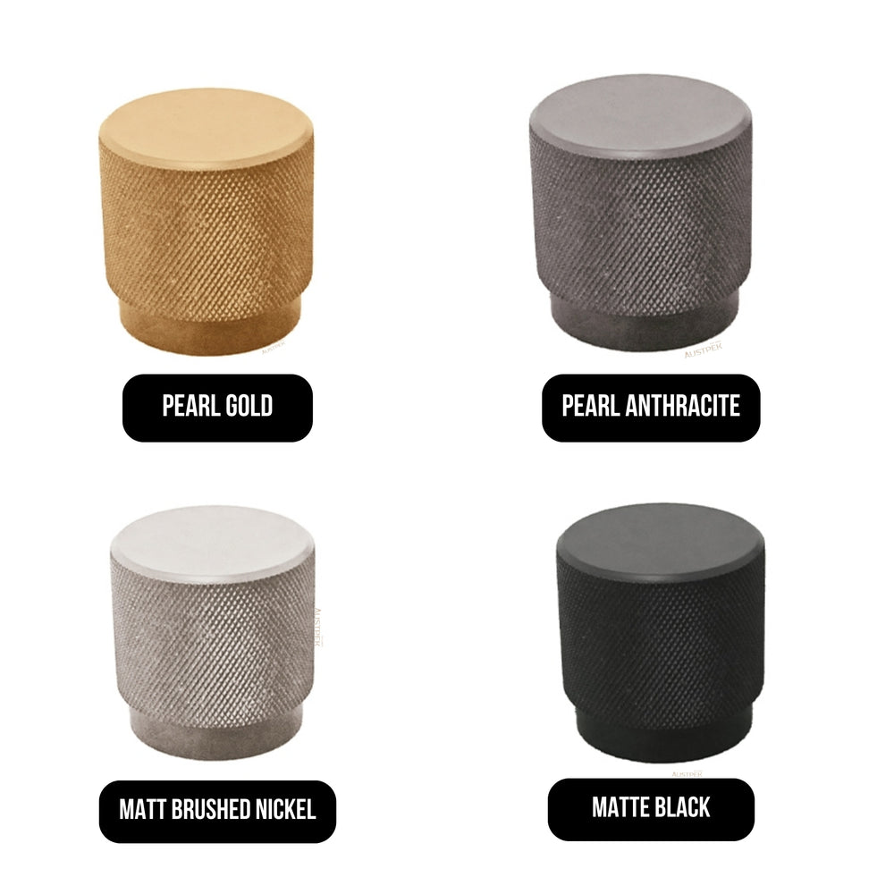 MODULR KNOB ROUND HANDLE 40MM MATTE BLACK
