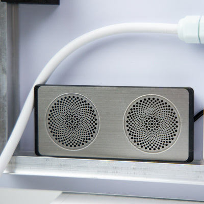 LUNARGLOW ARCADIA ARCH 3 COLOUR LIGHTS FRAMELESS LED MIRROR 600X900MM