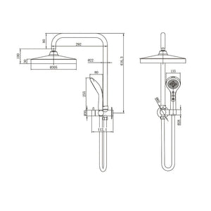 AMOZA TWIN SHOWER 3 PACKS BRUSHED GOLD