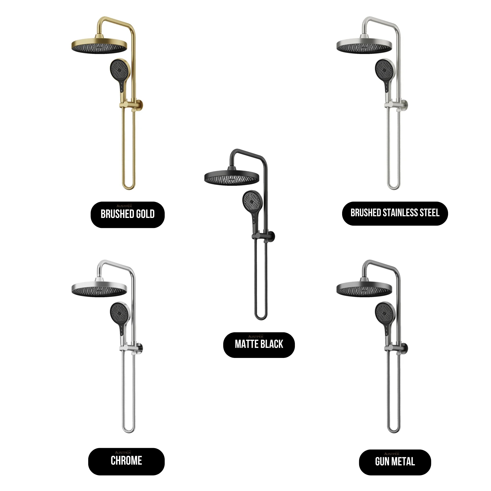 AMOZA TWIN SHOWER 3 PACKS CHROME