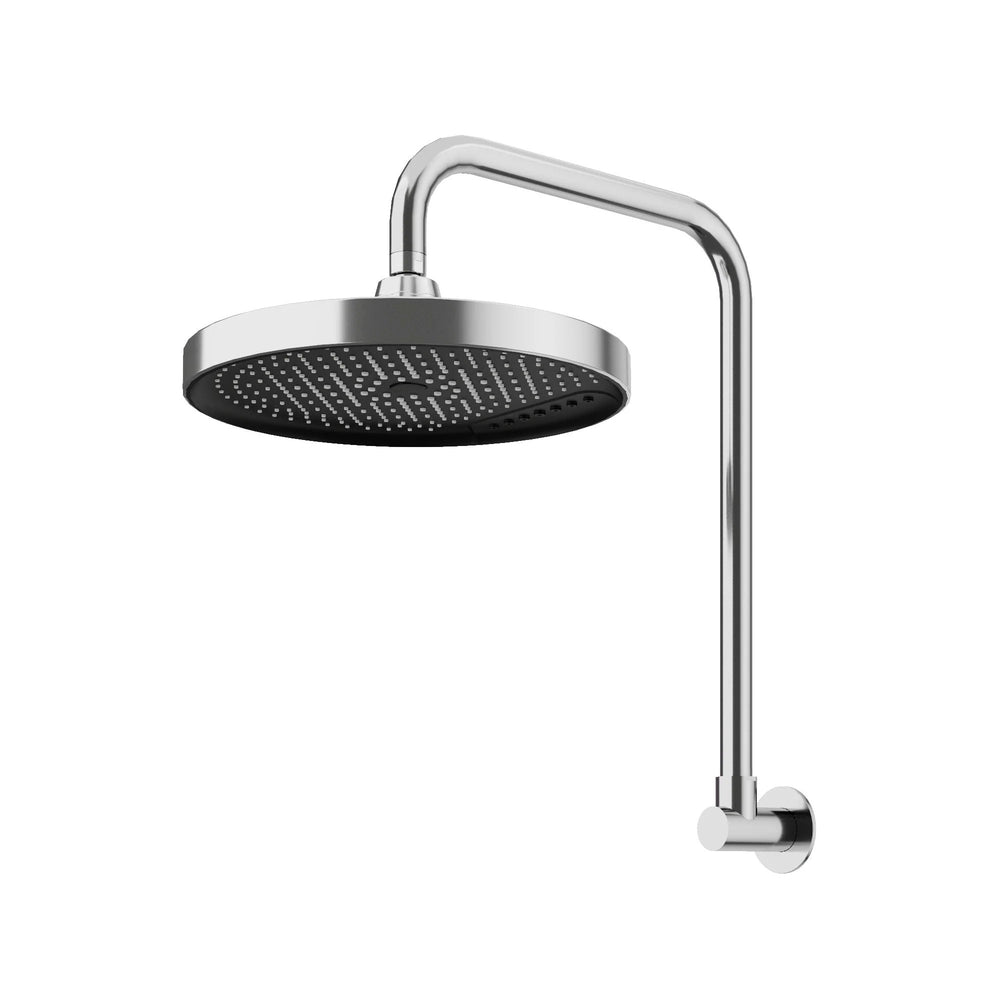 AMOZA GOOSENECK SHOWER ARM & HEAD 2 PACK 305MM GUN METAL