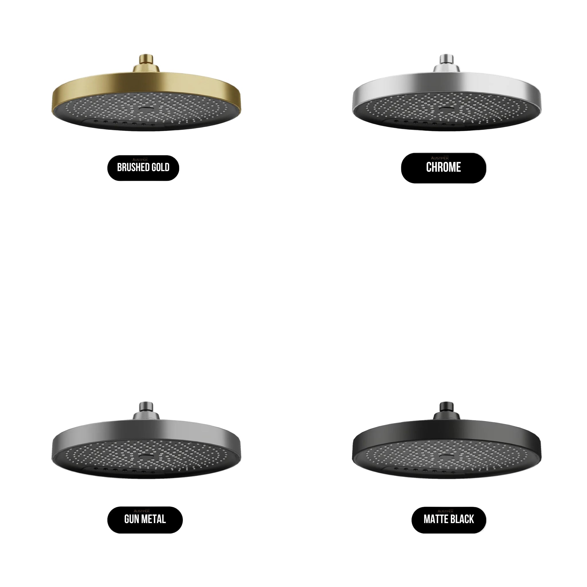 AMOZA SHOWER HEAD 300MM BRUSHED GOLD