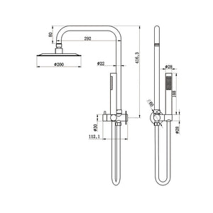 AMOZA TWIN SHOWER 3 PACKS BRUSHED GOLD