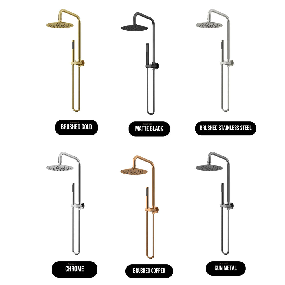 AMOZA TWIN SHOWER 3 PACKS BRUSHED COPPER