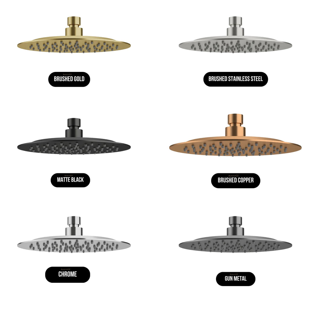 AMOZA SHOWER HEAD 200MM BRUSHED COPPER