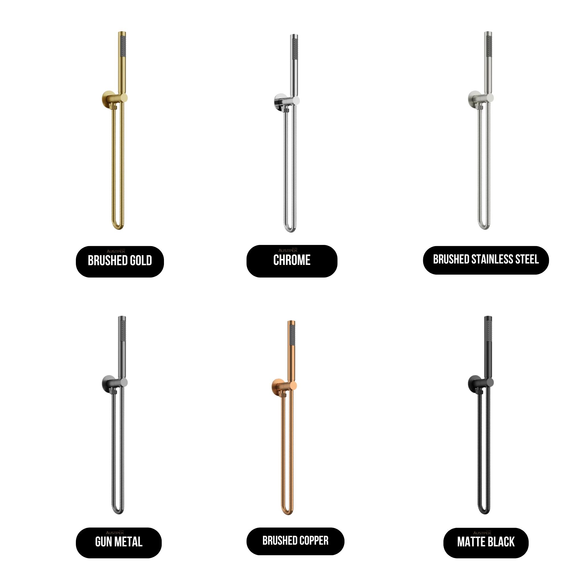 AMOZA HAND SHOWER WALL SHOWER BRACKET KITS 2 PACK BRUSHED COPPER