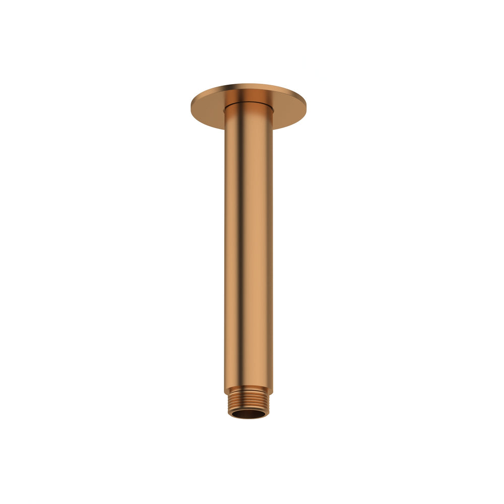 AMOZA CEILING SHOWER ARM 150MM BRUSHED COPPER