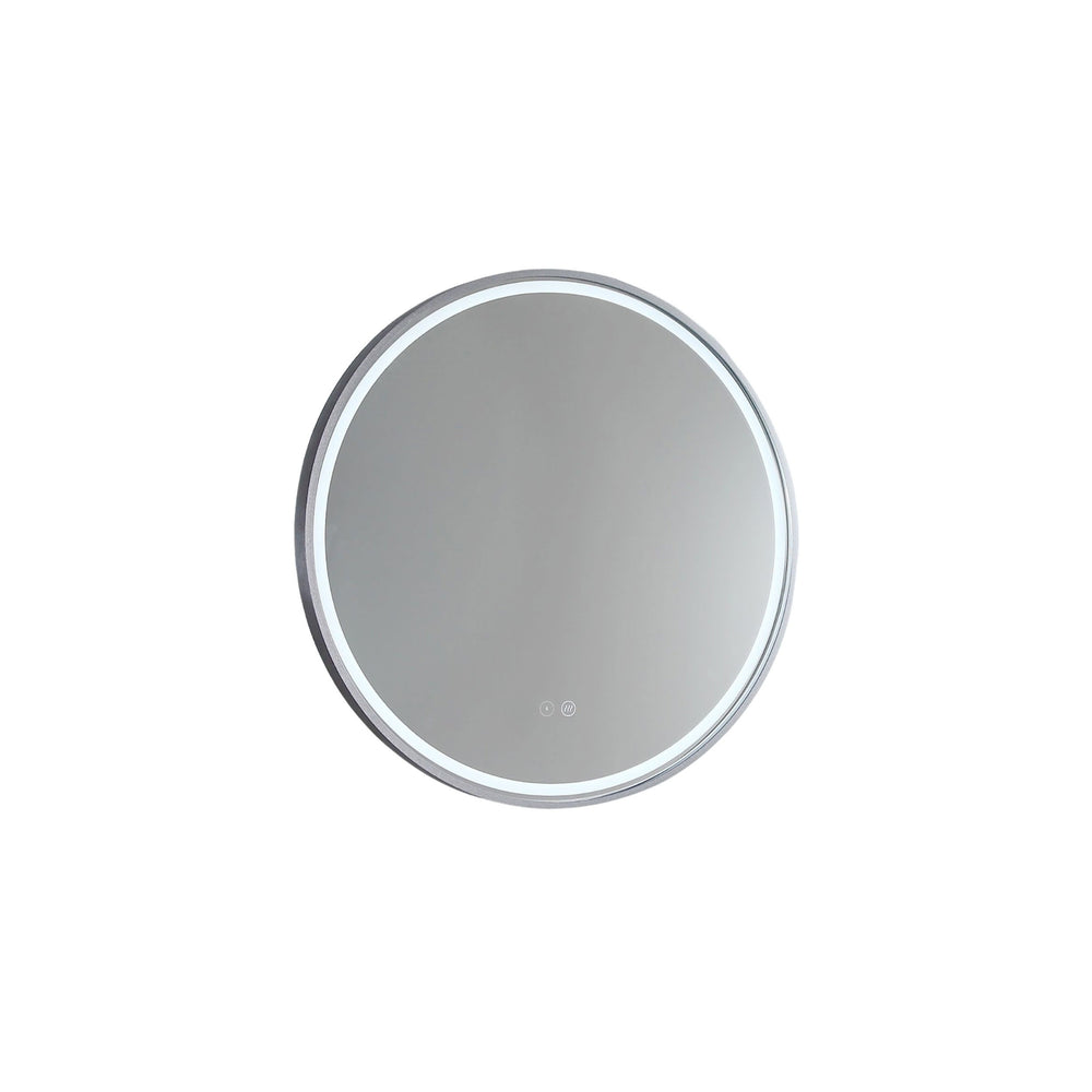 REMER SPHERE FRAMED LED MIRROR WITH DEMISTER CUSTOM COLOURS 600X600MM