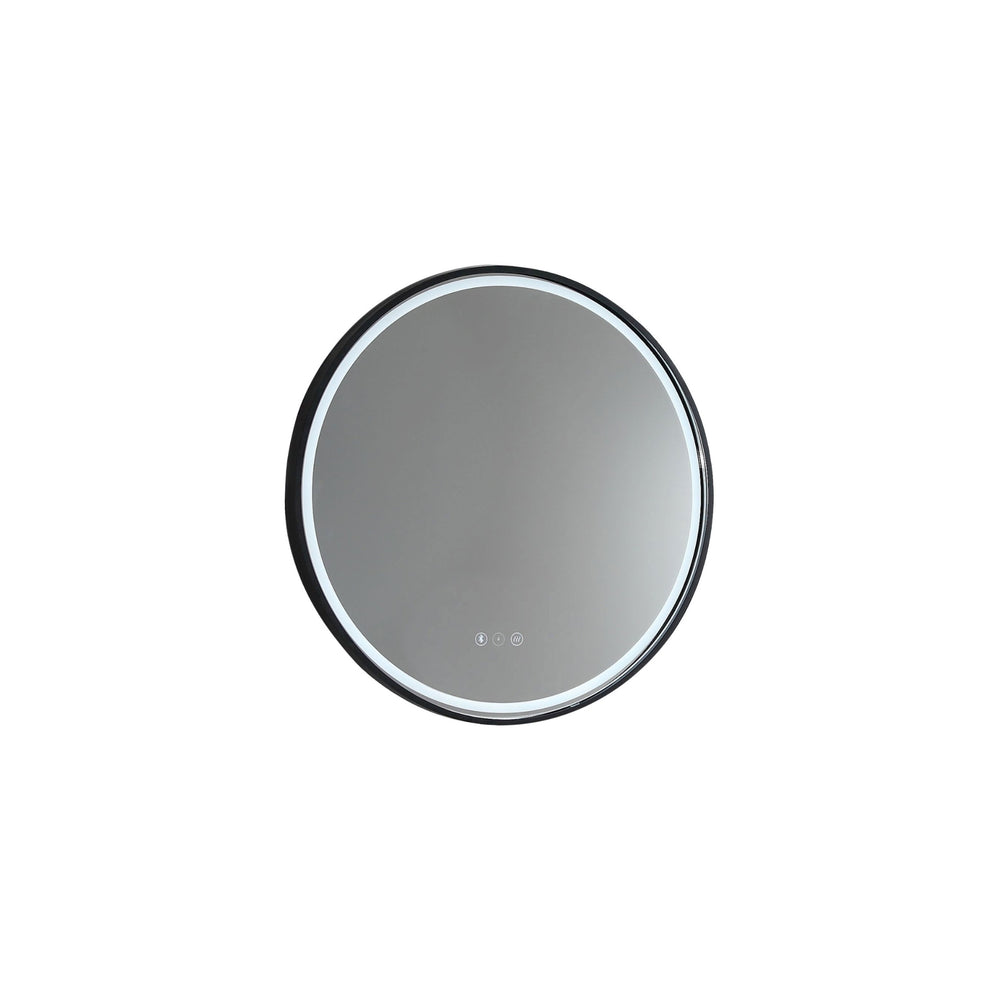 REMER SPHERE FRAMED LED MIRROR W/ DEMISTER & BLUETOOTH SPEAKERS CUSTOM COLOURS 600X600MM