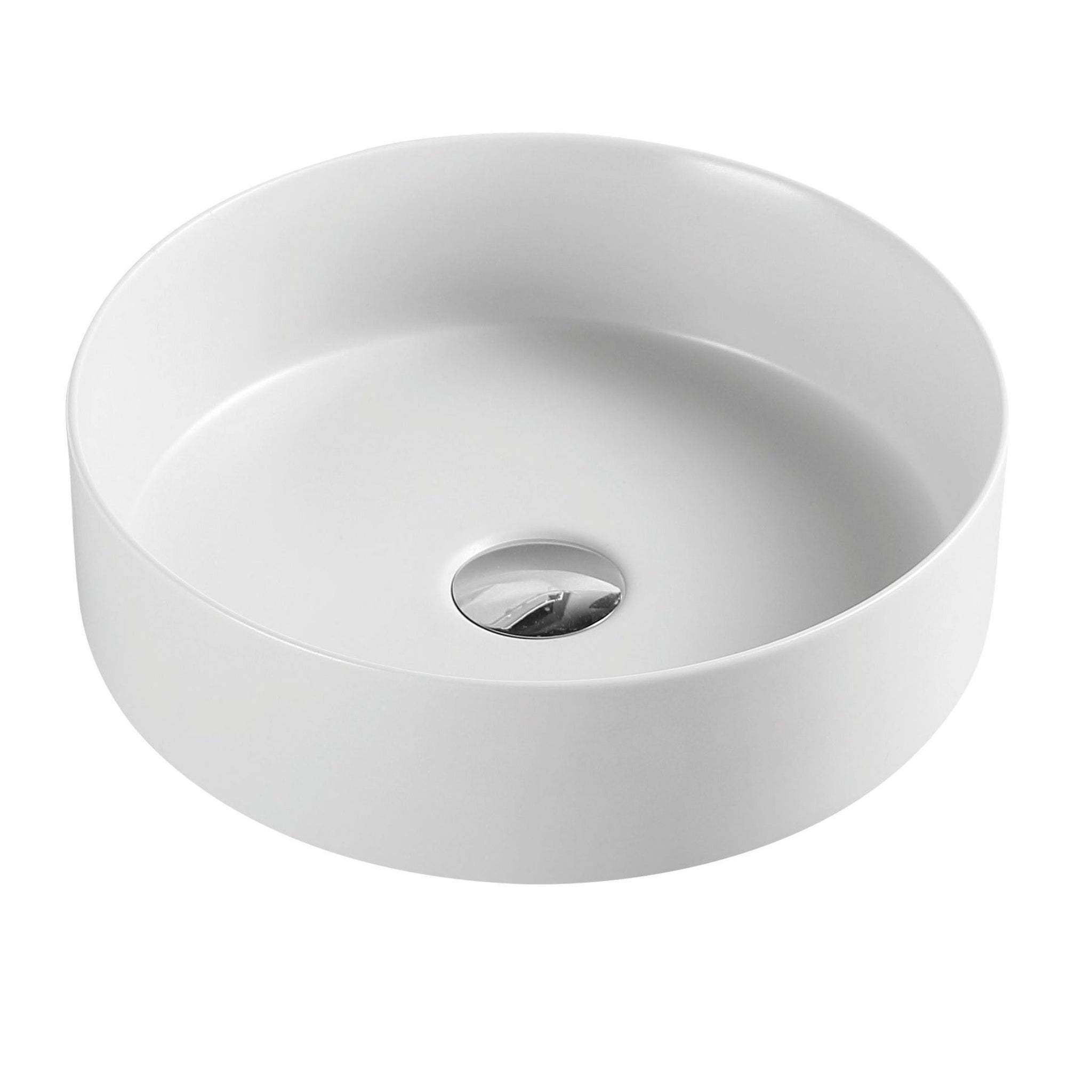 MERCIO SASSO ROUND ABOVE COUNTER BASIN MATTE WHITE 355MM