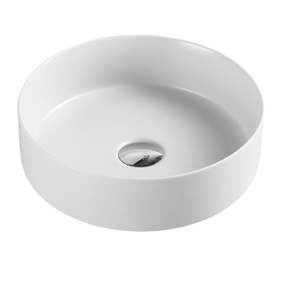 MERCIO SASSO ROUND ABOVE COUNTER BASIN MATTE WHITE 355MM
