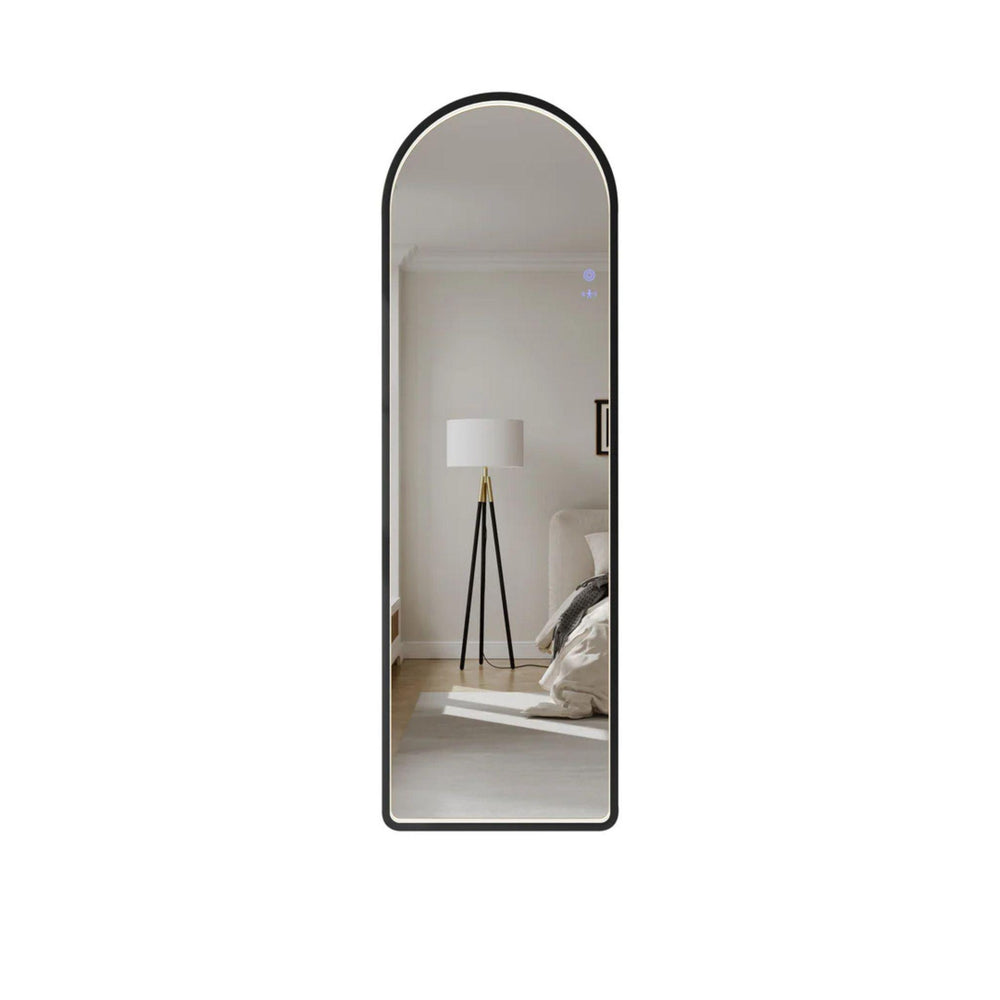 MERCIO SAGA FRAMED FREESTANDING LED MIRROR MATTE BLACK 500X1600MM