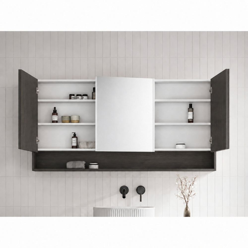 TIMBERLINE SANREMO POLYTEC BOTTEGA OAK WOODMATT SHAVING CABINET 1500X750MM