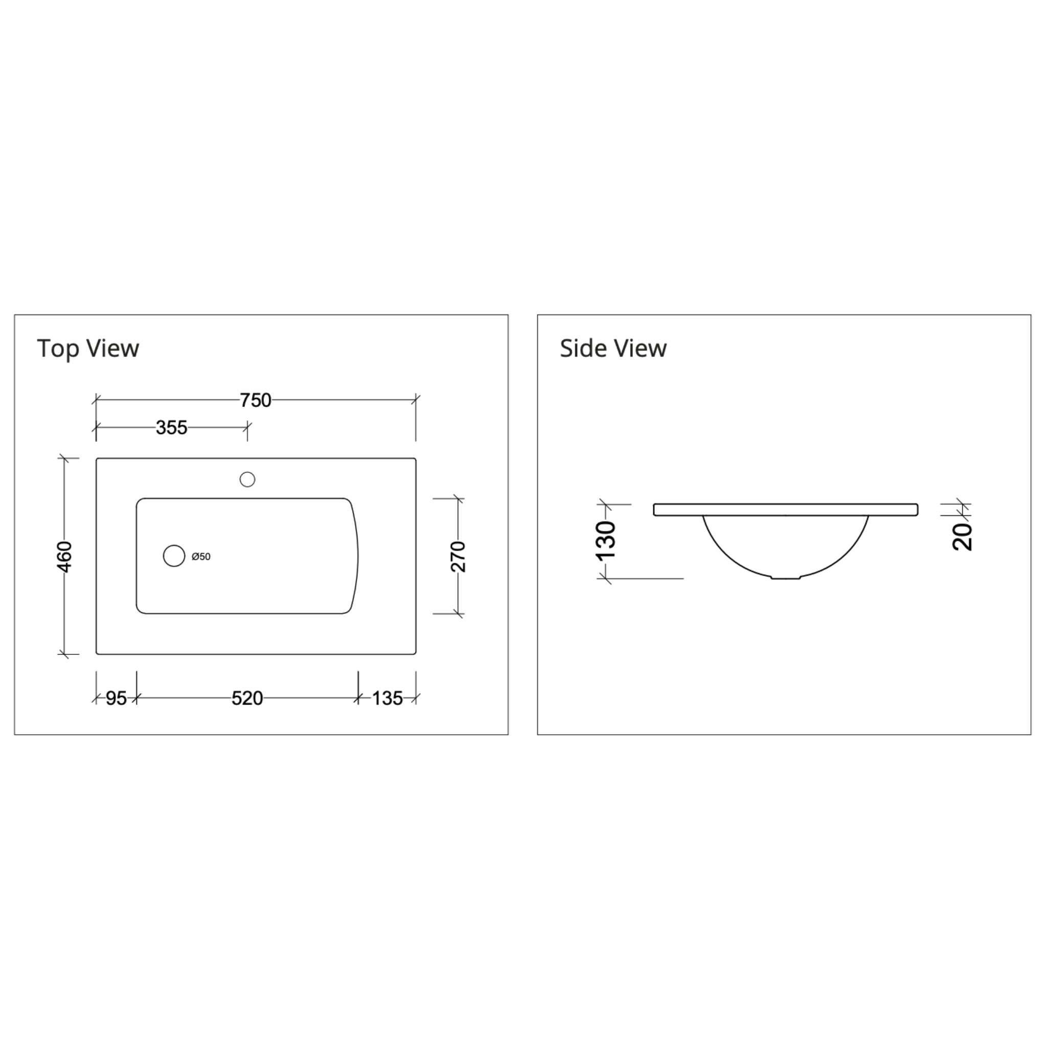 DUROCLASS SANCTUARY GLOSS WHITE OFFSET SINGLE BOWL UNDERMOUNT VANITY TOP (MULTIPLE SIZES AVAILABLE)