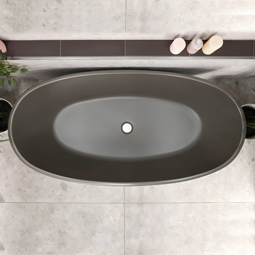 ENFLAIR BYRON EGG FREESTANDING BATH MATTE CHARCOAL GREY SPECIAL EDITION 1600MM