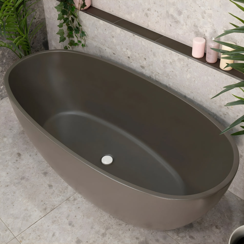ENFLAIR BYRON EGG FREESTANDING BATH MATTE CHARCOAL GREY SPECIAL EDITION 1600MM
