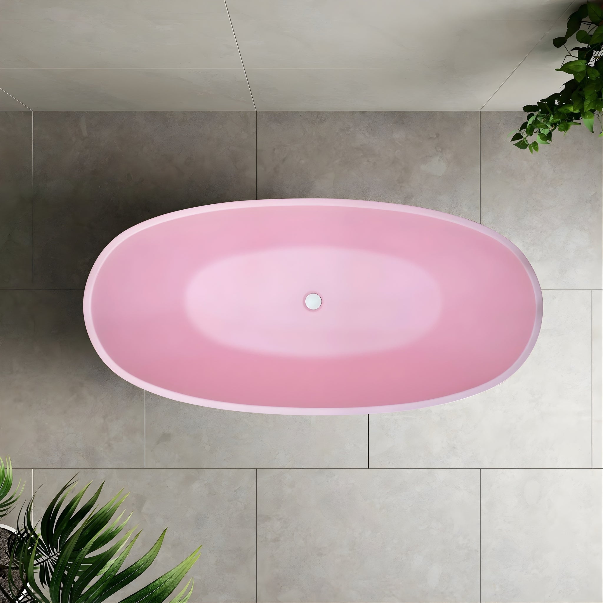 ENFLAIR BYRON EGG FREESTANDING BATH MATTE PINK SPECIAL EDITION 1600MM