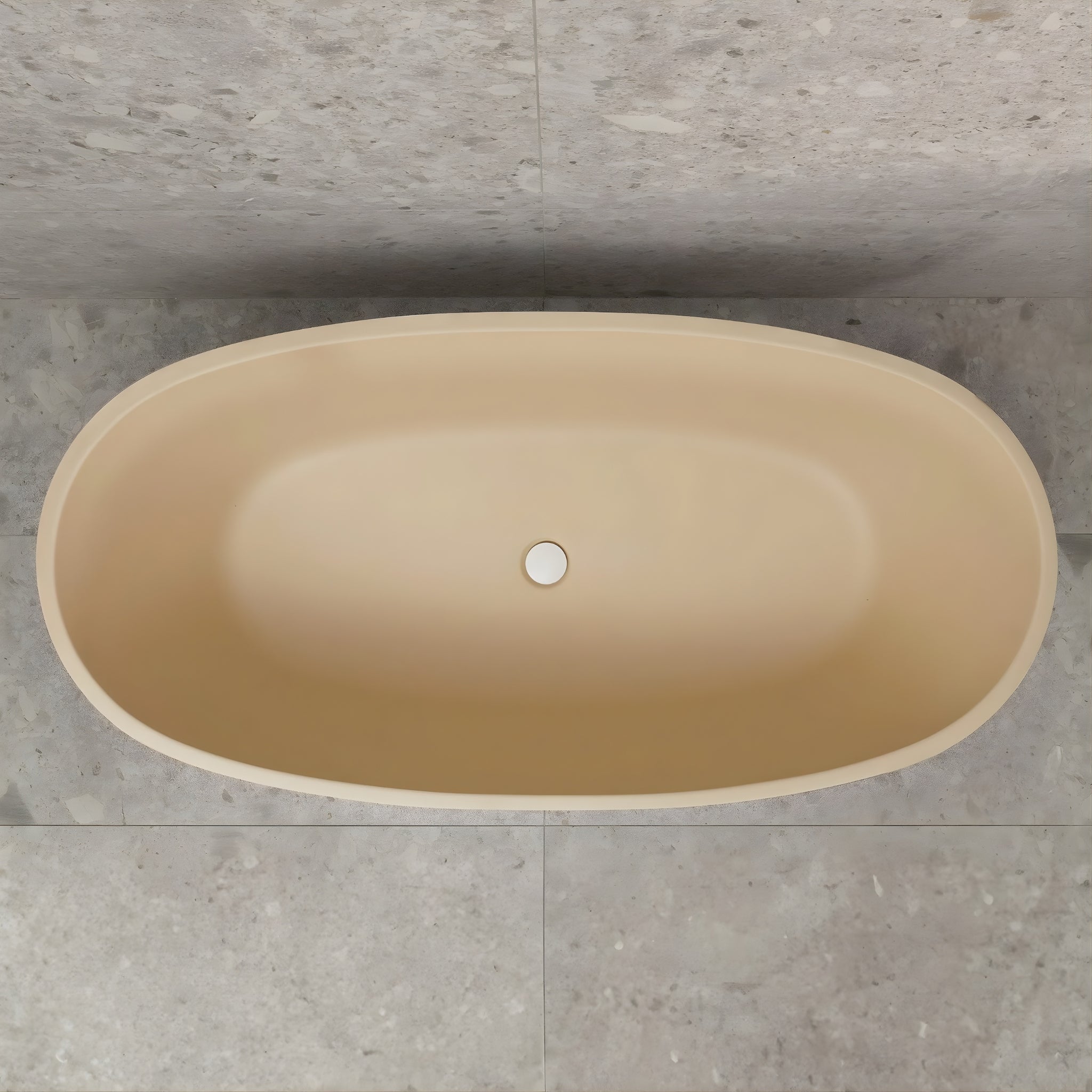 ENFLAIR BYRON EGG FREESTANDING BATH MATTE VANILLA BEIGE SPECIAL EDITION 1600MM