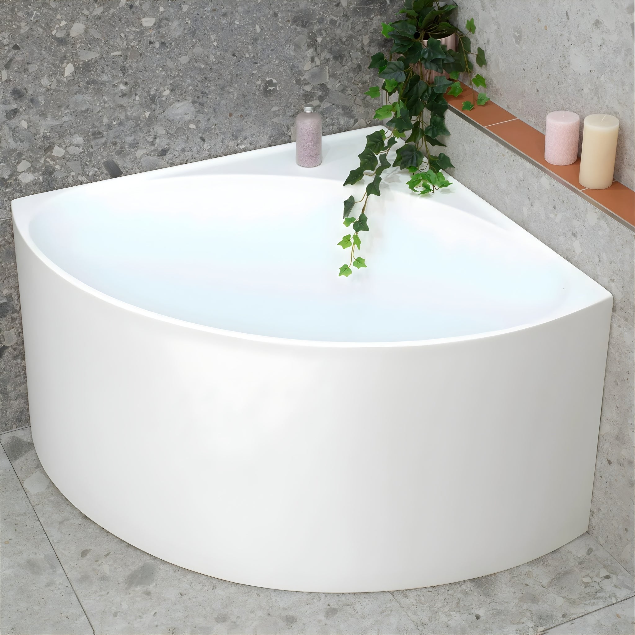 ENFLAIR ANGIE CORNER-FIT JAPANESE SOAKING BATHTUB MATTE WHITE (AVAILABLE IN 800MM AND 1000MM)