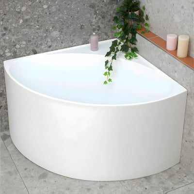ENFLAIR ANGIE CORNER-FIT JAPANESE SOAKING BATHTUB MATTE WHITE (AVAILABLE IN 800MM AND 1000MM)