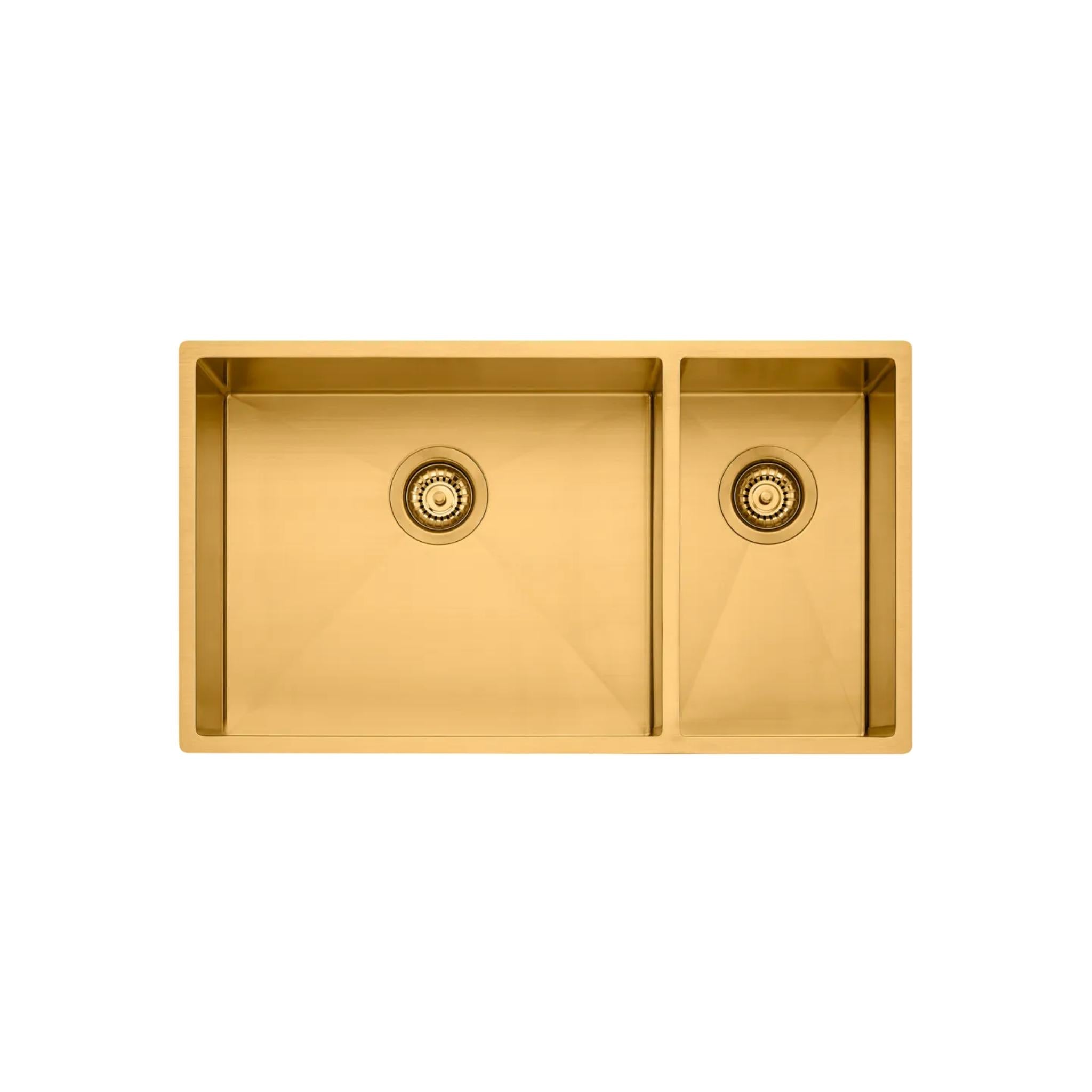 OLIVERI SPECTRA 1 & 1/2 BOWL KITCHEN SINK BRUSHED GOLD 790MM