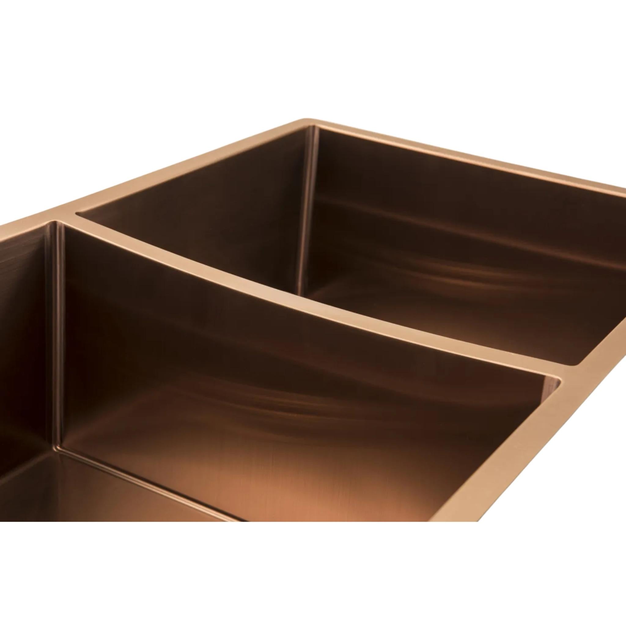 OLIVERI SPECTRA 1 & 1/2 BOWL KITCHEN SINK COPPER 790MM