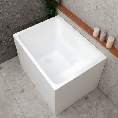 ENFLAIR HICUBE MULTI-FIT JAPANESE BATHTUB WITH SEAT MATTE WHITE (AVAILABLE IN 900MM AND 1000MM)